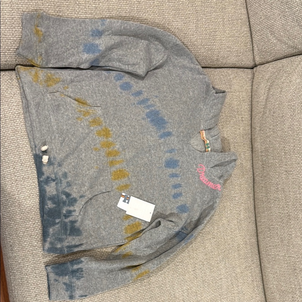 Vintage Havana Gray and Blue Sweatshirt with Embroidered Design